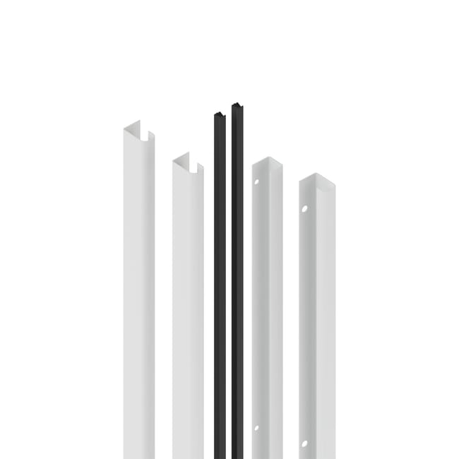 Lot de 4 profilés SPACEO Evo'M Blanc pour 2 portes coulissantes H.230,4cm