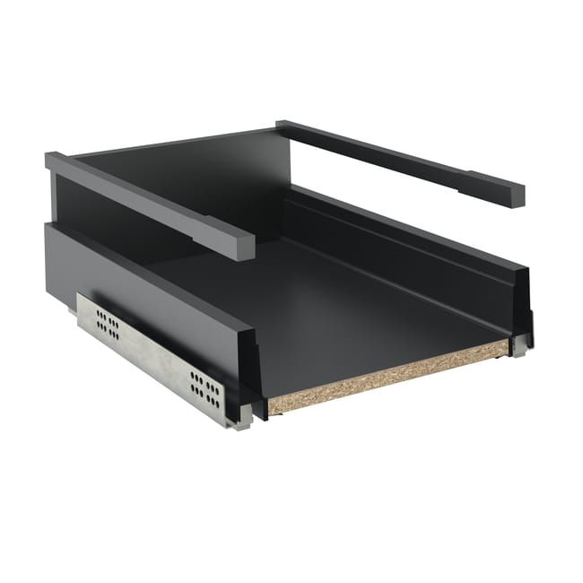 Tiroir pour caisson DELINIA ID gris anthracite H.17.9 x l.36.8 x P46.2 cm