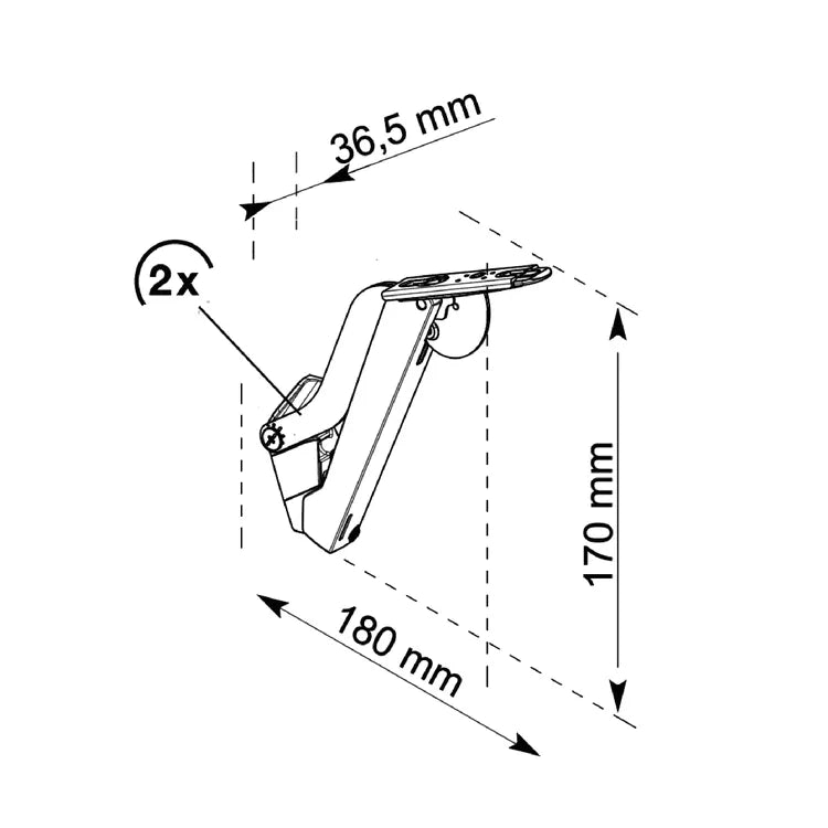 2 RELEVABLES ANG DROIT D F80/90X39/48CM