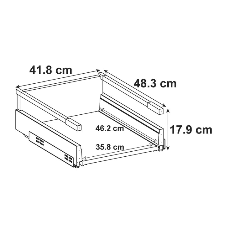 TIROIR ID L GRIS ANTHRACITE L45