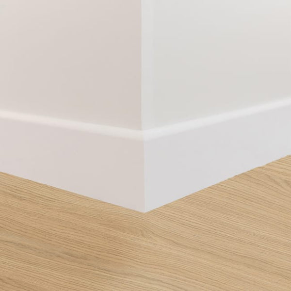 Lot de 5 plinthes mdf, blanches, H. 7.8 x L. 2.4 m, Ep.12 mm ARTENS