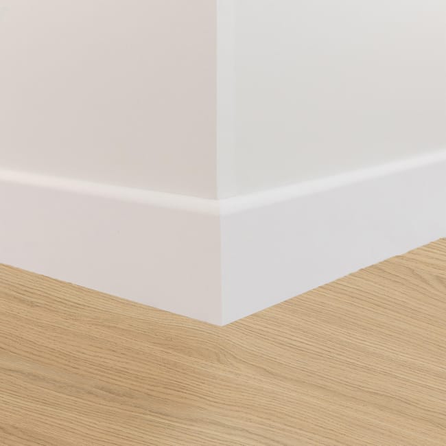 Lot de 5 plinthes mdf, blanches, H. 7.8 x L. 2.4 m, Ep.12 mm ARTENS