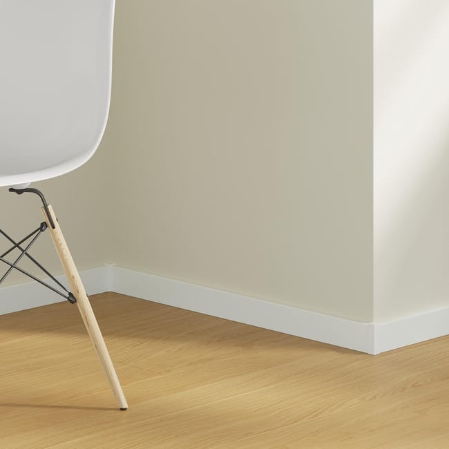 Plinthe pvc, blanc, H. 5.8, Ep.15 mm ARTENS, résistant à l'eau