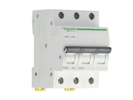 Disjoncteur K60N-C20-3 C 20A tripolaire Schneider A9K02320