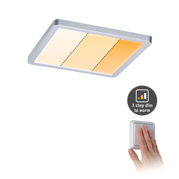 Paulmann - LED panel AREO VARIFIT DTW 175MM square, Dim-To-Warm, adjustable, dimmable 15W 1200lm 2000 / 3000 / 4000K CRI >80